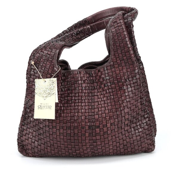 Beautifully Uniquely crafted 100% Leather Bag NWT - Picture 3 of 6